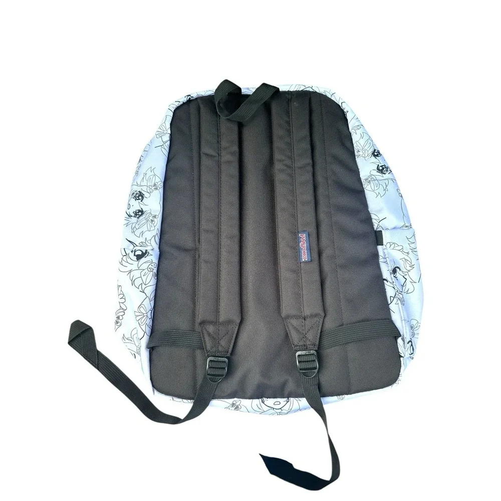JanSport Backpack White Black Gray 16.5